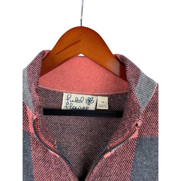 Women's Field Flower Pink & Gray 100% Wool Coat - Size XS - Picture 4 of 6